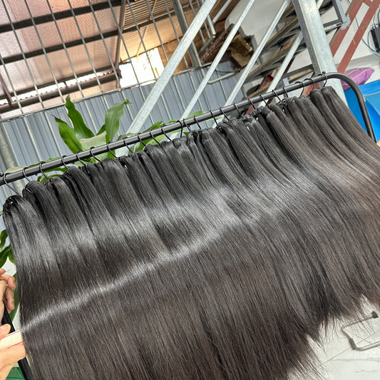 Vietnamese Raw Hair Bundle Natural Straight Can Bleached To Color 613 Well