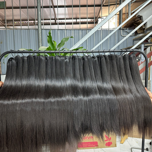 Vietnamese Raw Hair Bundle Natural Straight Can Bleached To Color 613 Well